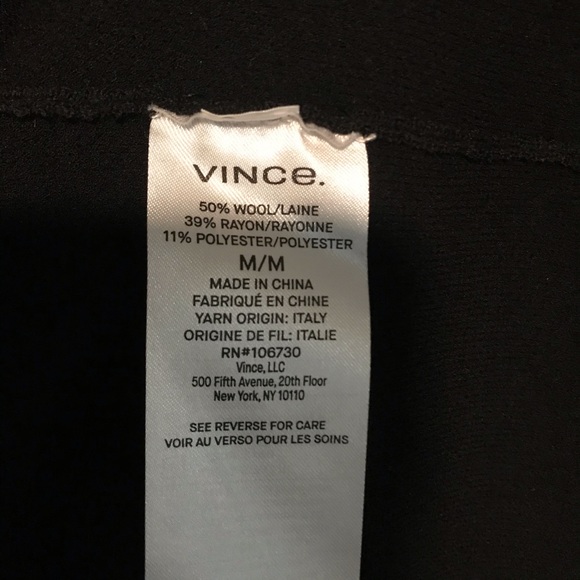 Vince black square neck midi dress (wool) - Picture 3 of 5